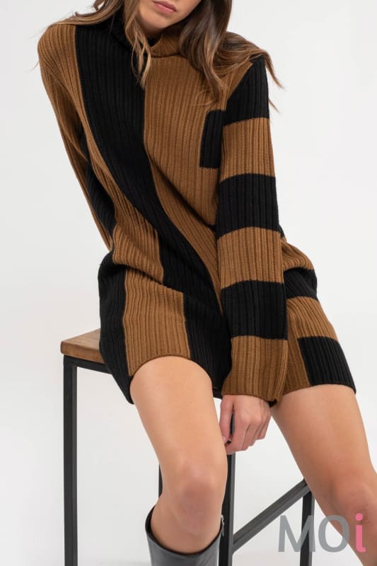 2 Toned Stripe Mini Dress 2 Toned Stripe Mini Dress