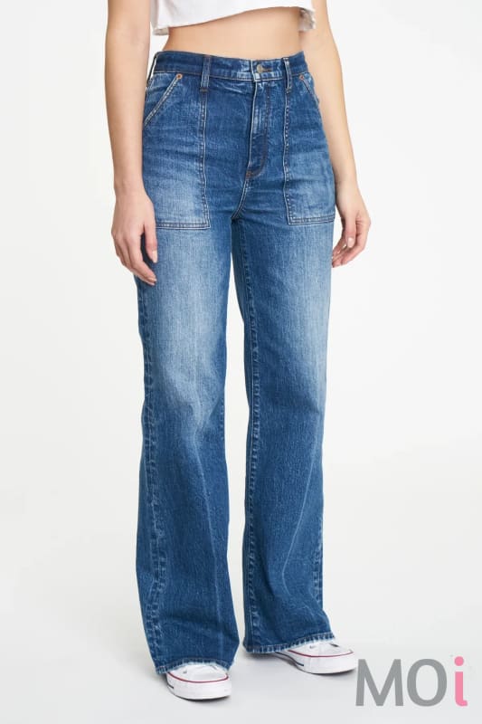 Daze Denim Far Out Patchpocket High Rise in Play Date