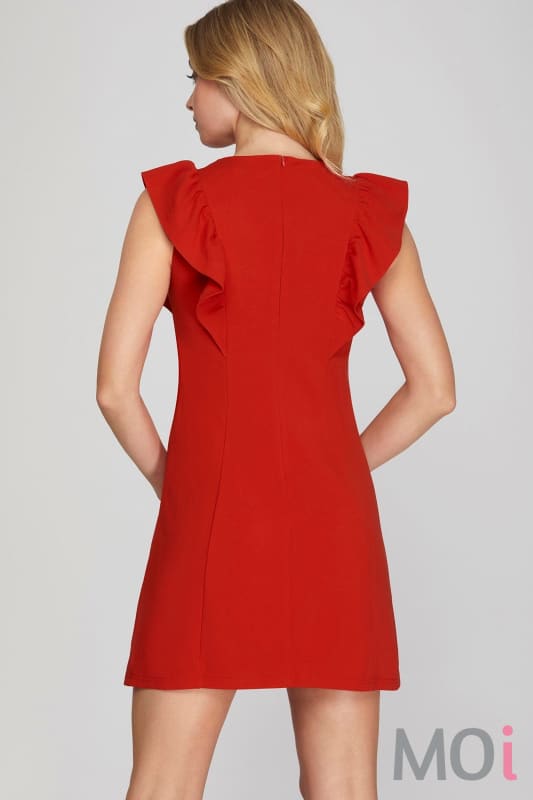 Ruffle Sleeve Dress