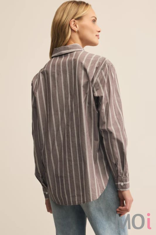 Z Supply Seaport Striped Poplin Shirt