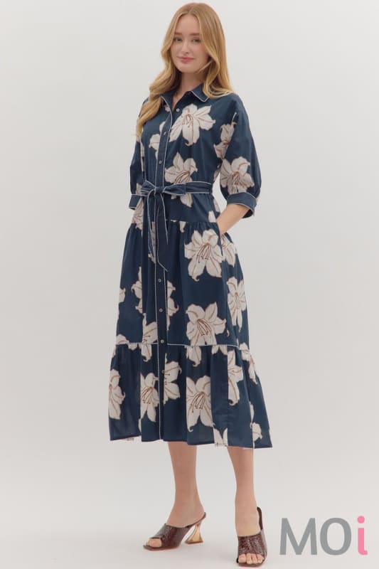 Floral Print Midi Dress