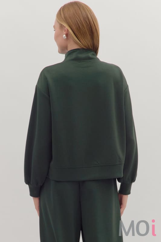 Half Zip Knit Top