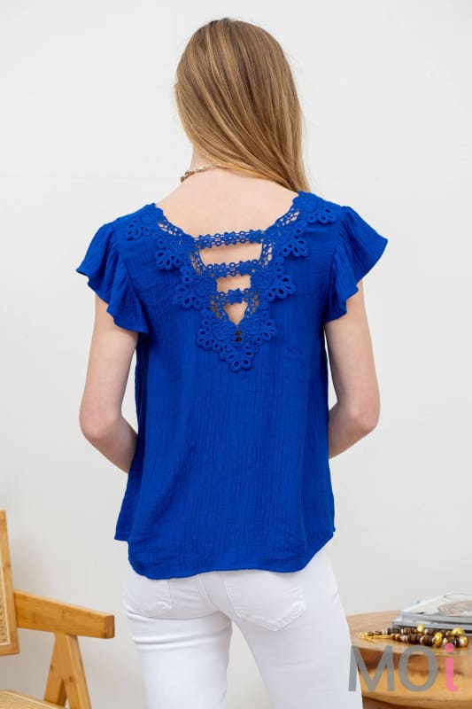 Ruffle Sleeve Blouse