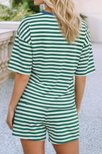 Stripe Drop Shoulder Boxy Top