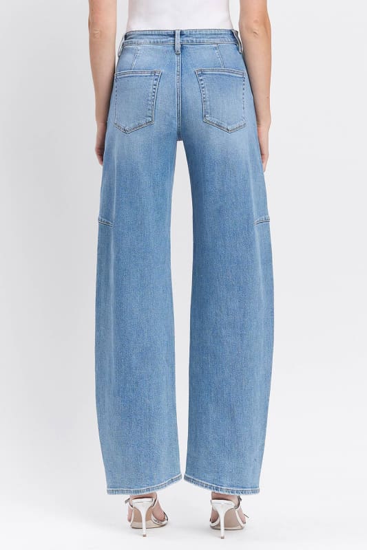 SUPER HIGH RISE WIDE BARREL JEANS
