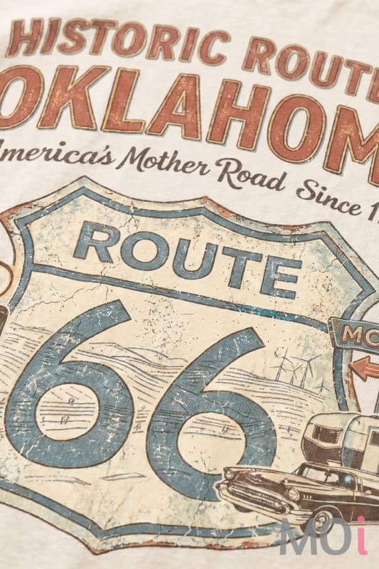 Historic Route 66 Oklahoma Tee - Vintage Mother Road Road Trip Graphic Shirt