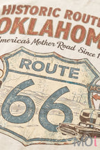 Historic Route 66 Oklahoma Tee - Vintage Mother Road Road Trip Graphic Shirt