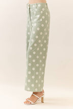 Polka Dot high-rise wide leg pants
