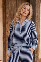Soft Touch Lightweight Stripe Henley Top