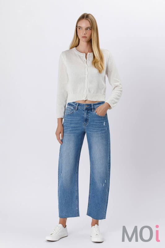 HIGH RISE MILD BARREL JEANS