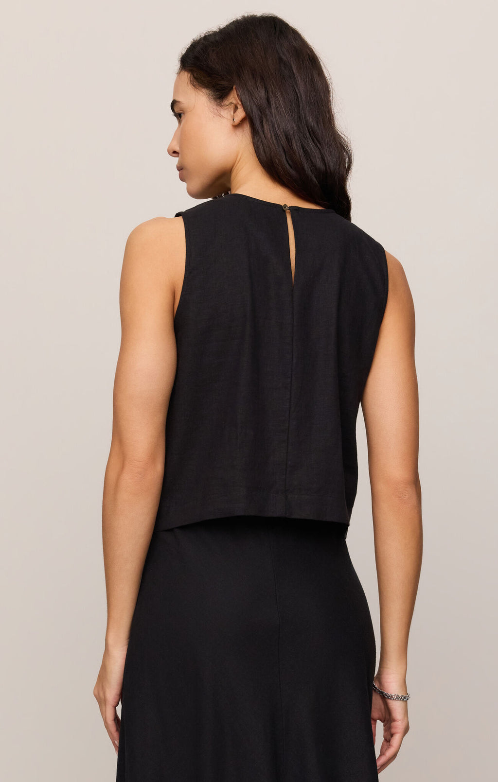 Z Supply Sloane Linen Top BLK