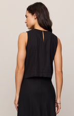 Z Supply Sloane Linen Top BLK