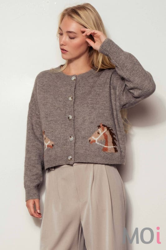 Western Horse Graphic Cardigan