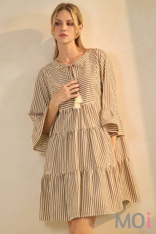 Striped Cotton Baby Doll Dress