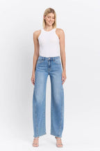 SUPER HIGH RISE WIDE BARREL JEANS