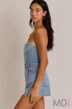 Tube Denim Romper