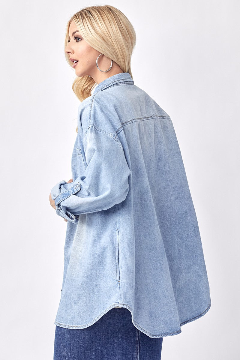 Oversized Denim Shirt