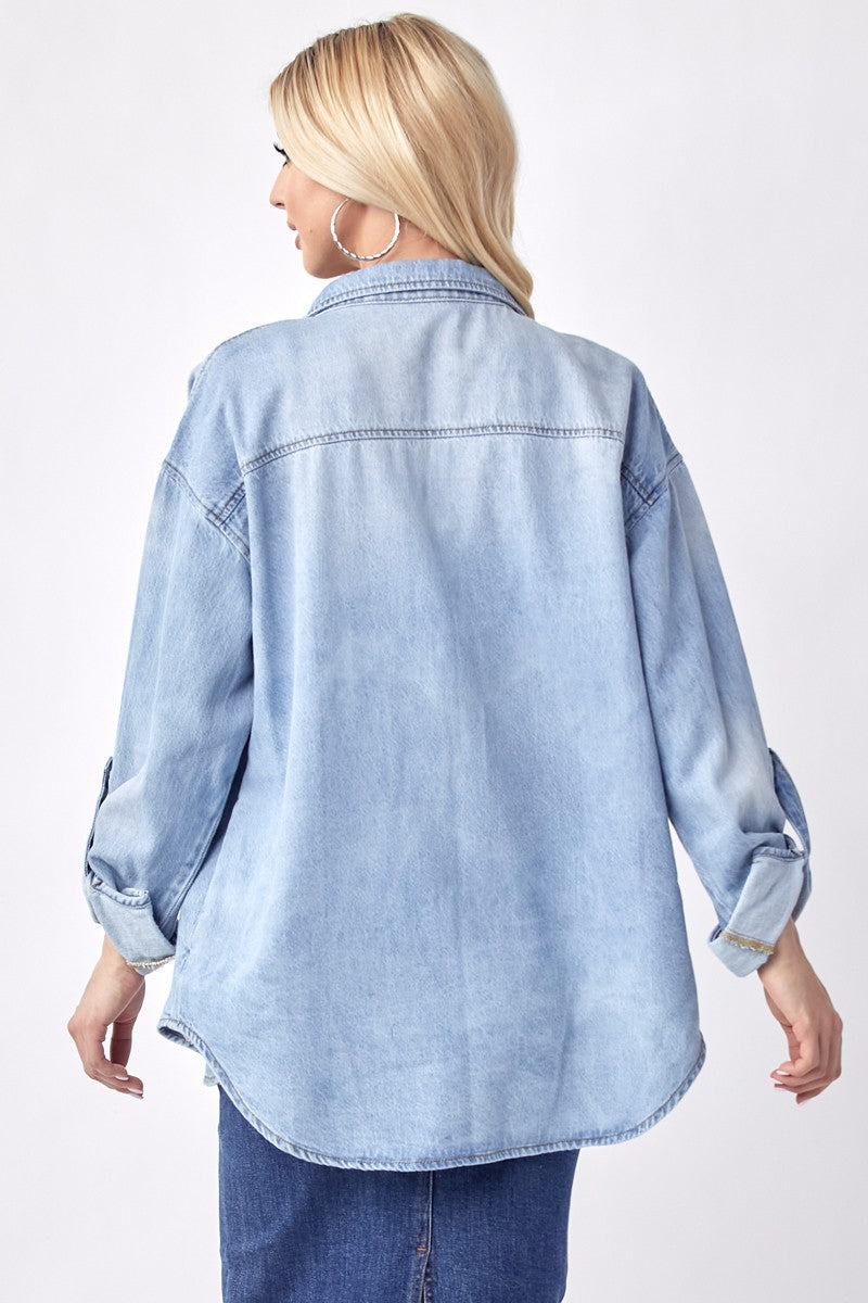 Oversized Denim Shirt