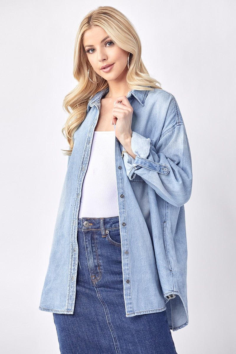 Oversized Denim Shirt
