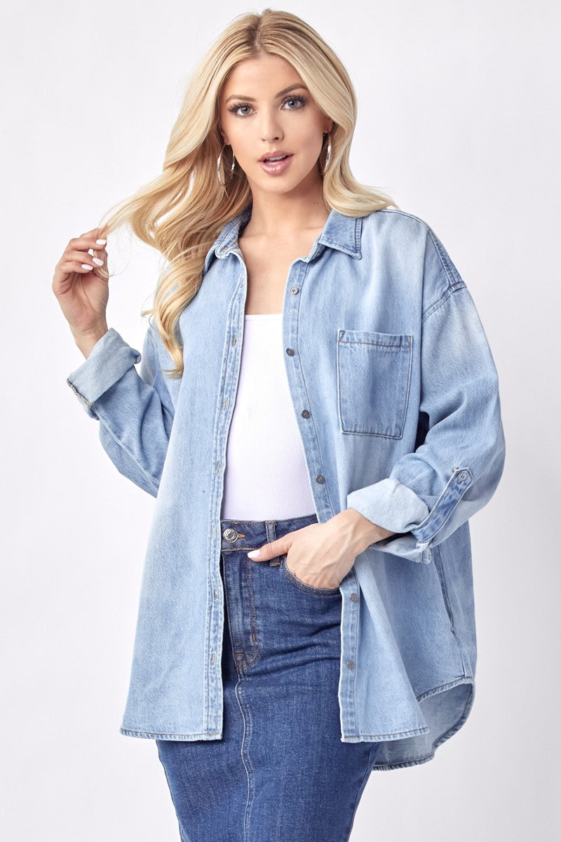Oversized Denim Shirt