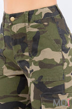HIGH WAIST SLIM CARGO PANTS