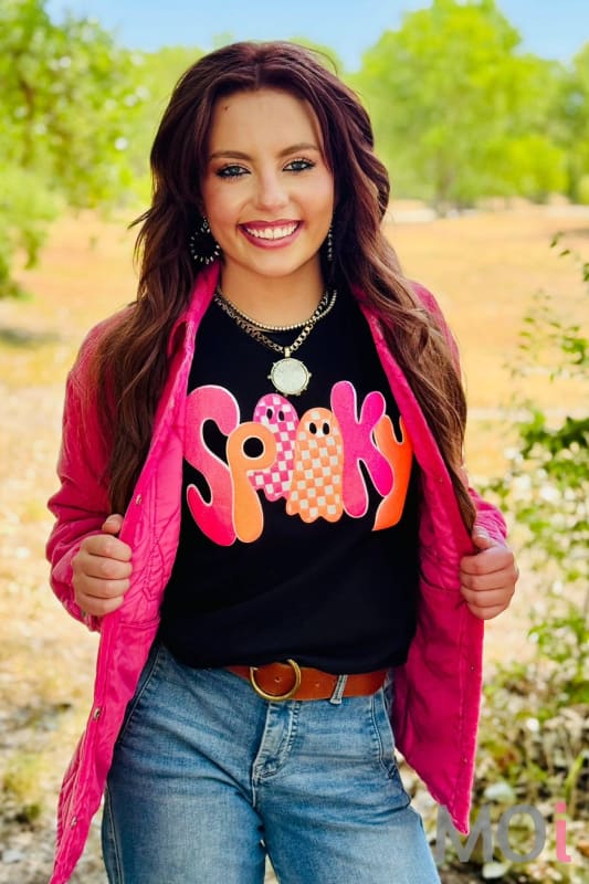 Spooky Tee in Glitter Puff
