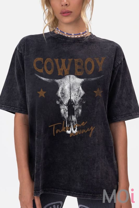 Take Me Away Cowboy Oversized Graphic