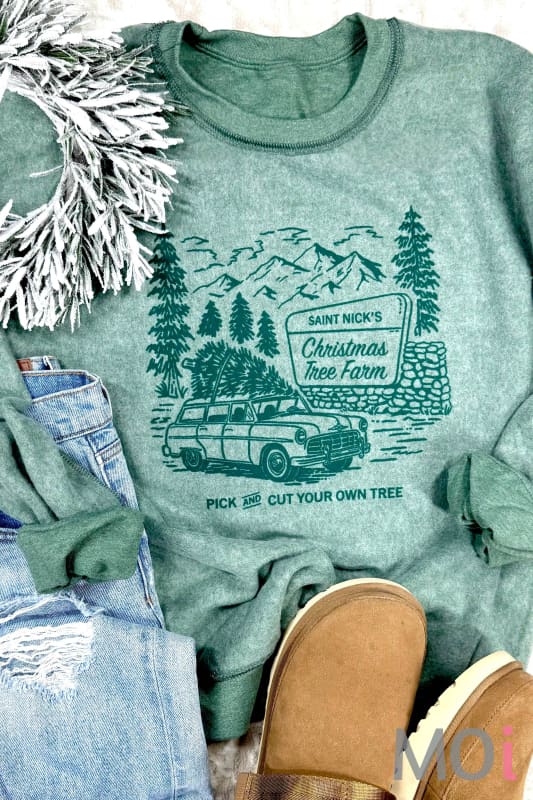 Inside Out Christmas Tree Farm Sweatshirt