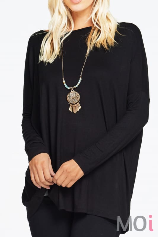 Solid Long Sleeve Piki Top - Several Colors