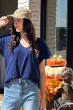 Z Supply Adrina Slub Top Indigo Dream