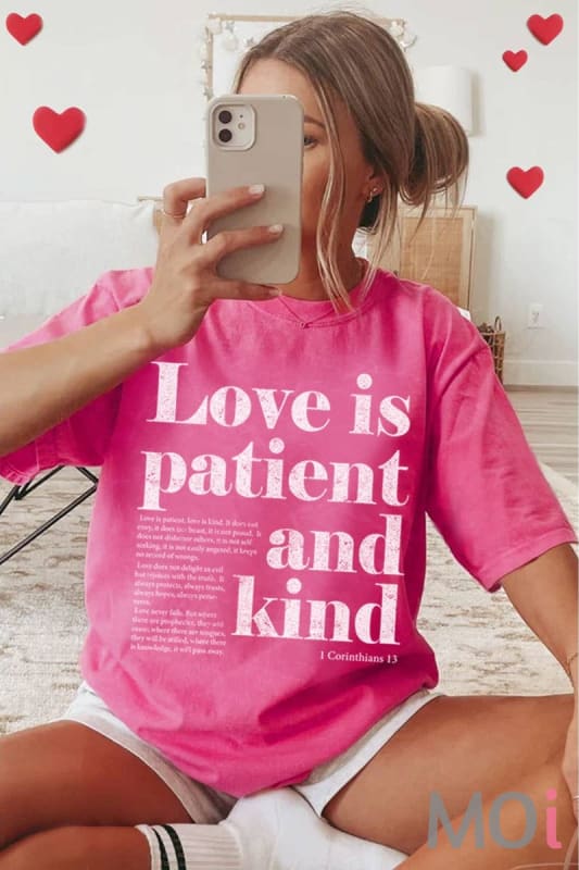 Love Is Patient Oversized Mineral Tee