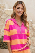 Half Zip Oversize Tee