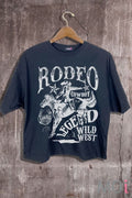 Rodeo Cowboy Crop Tee