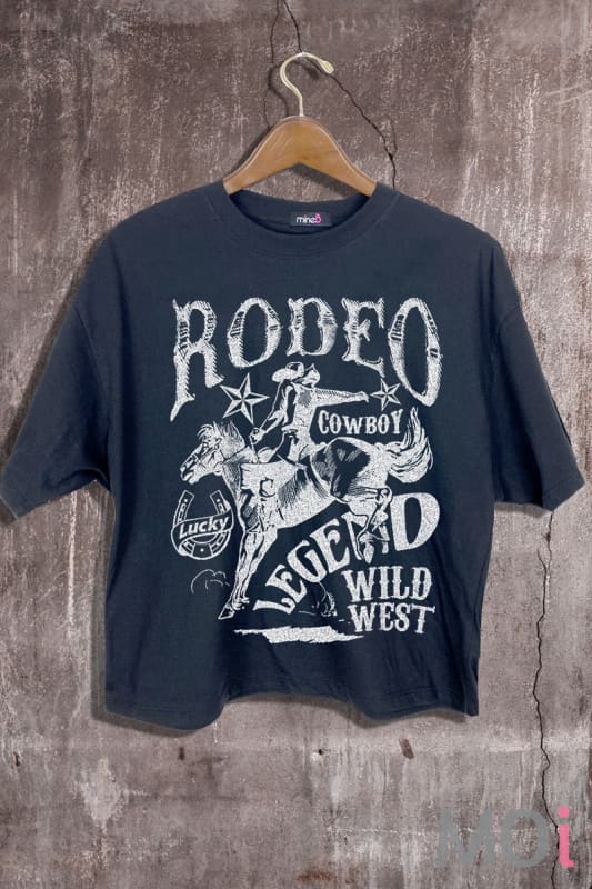 Rodeo Cowboy Crop Tee