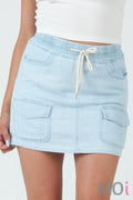 Parker Denim Pull On Skirt Mist Denim