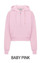 Basic Fleece Half Zip Up Hoodie