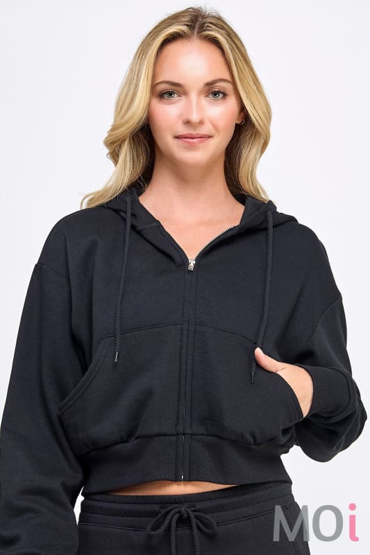 Fleece Full Zip Up Hoodie
