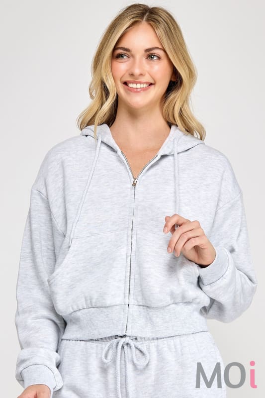 Fleece Full Zip Up Hoodie
