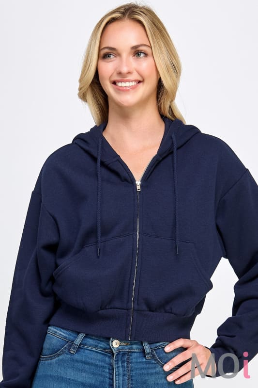 Fleece Full Zip Up Hoodie