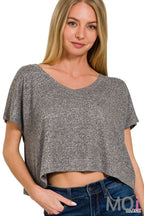 Drop Shoulder Crop Top