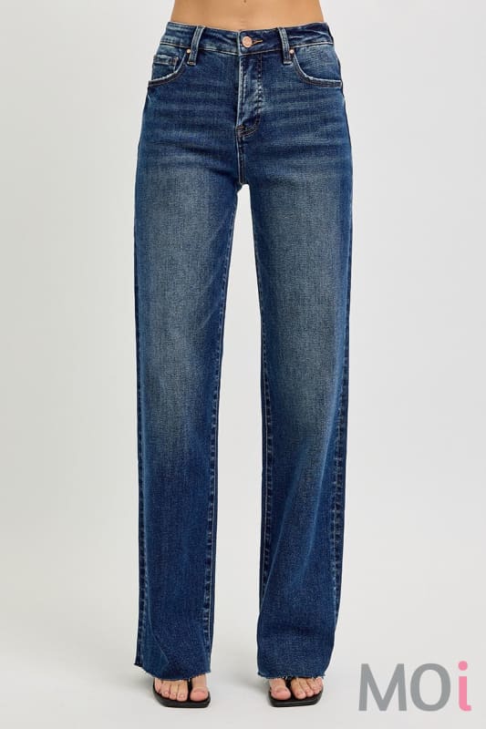 Tummy Control High Rise Straight Jeans