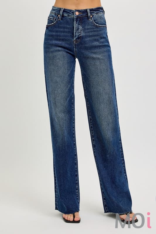 Tummy Control High Rise Straight Jeans