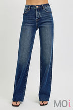 Tummy Control High Rise Straight Jeans