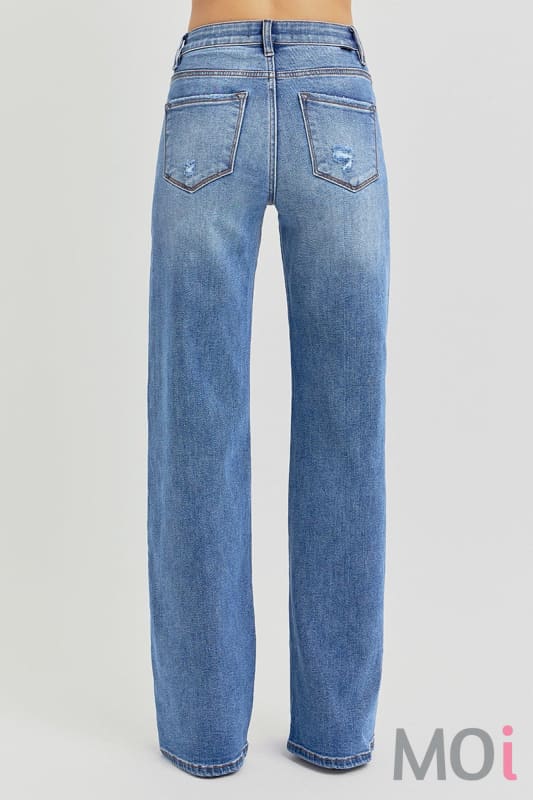 Tummy Control High Rise Wide Leg Jeans