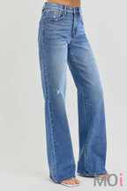 Tummy Control High Rise Wide Leg Jeans