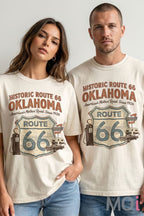 Historic Route 66 Oklahoma Tee - Vintage Mother Road Road Trip Graphic Shirt