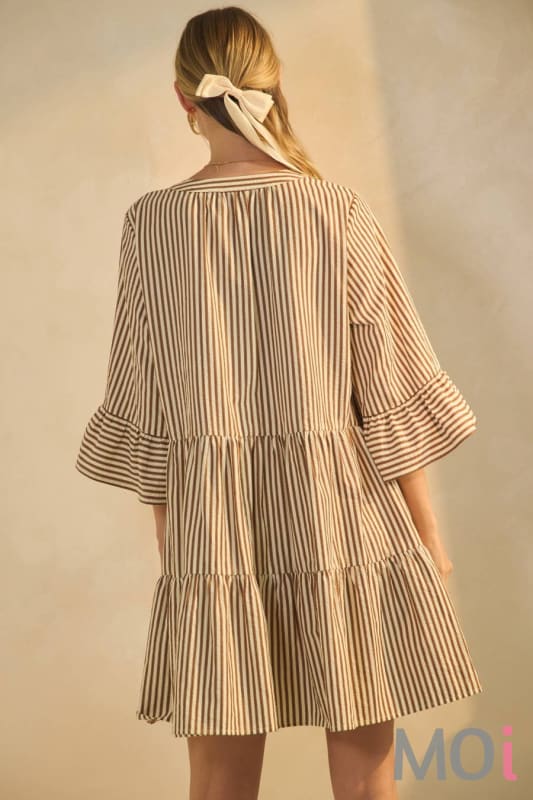 Striped Cotton Baby Doll Dress