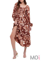 Floral Smocked Long Sleeve Dress