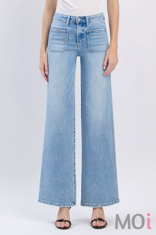 Flying Monkey High Rise Patch Pocket Wide Leg