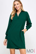 Solid Collared Dress